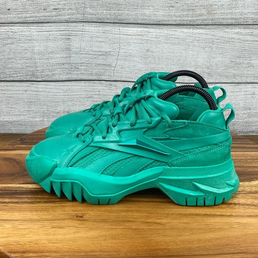 Reebok x Cardi B Club C V2 Emerald Green Sneakers Women’s Shoe Size 7.5 - Picture 1 of 12
